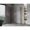Mexen Mist H Duo душ кабина с люлееща се врата 110 x 105 cm, прозрачна, четкана мед - 8A5-110L-105P-65-00