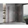 Mexen Mist H Duo отваряща се душ кабина 70 x 110 см, прозрачна, четкан мед - 8A5-070L-110P-65-00