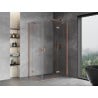 Mexen Mist H Duo отваряща се душ кабина 70 x 110 см, прозрачна, четкан мед - 8A5-070L-110P-65-00
