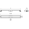 Mexen Flat M13 линейен оттичник 2в1 160 см, инокс - 1010160