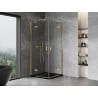 Mexen Mist H Duo отваряща се душ кабина 115 x 115 см, прозрачна, златна - 8A5-115L-115P-50-00
