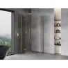 Mexen Mist H Duo отваряща се душ кабина 100 x 100 см, прозрачна, златна - 8A5-100L-100P-50-00