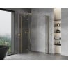 Mexen Mist H Duo люлееща се душ кабина 110 x 70 см, прозрачна, златна - 8A5-110L-070P-50-00