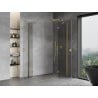 Mexen Mist H Duo отваряща се душ кабина 100 x 115 см, прозрачна, златна - 8A5-100L-115P-50-00