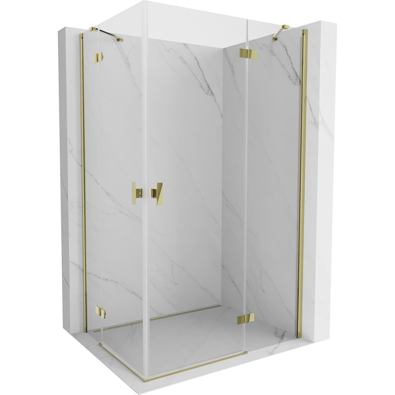 Mexen Mist H Duo врата за душ кабина 115 x 120 см, прозрачна, златна - 8A5-115L-120P-50-00