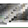 Mexen Mist-H Duo душ кабина отваряща се 90 x 90 см, прозрачна, златна матова - 8A5-090L-090P-55-00