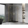 Mexen Mist H Duo кабина за душ с отварящи се врати 105 x 105 см, прозрачна, златиста матова - 8A5-105L-105P-55-00