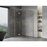 Mexen Mist H Duo отваряща се душ кабина 80 x 70 см, прозрачна, матирано злато - 8A5-080L-070P-55-00