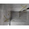 Mexen Mist H Duo отваряща се душ кабина 105 x 75 см, прозрачна, златно матова - 8A5-105L-075P-55-00
