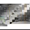 Mexen Mist-H Duo двукрилна душ кабина 95 x 90 см, прозрачна, злато матирано - 8A5-095L-090P-55-00