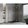 Mexen Mist H Duo душ кабина с отварящи се врати 90 x 115 см, прозрачна, матирано злато - 8A5-090L-115P-55-00