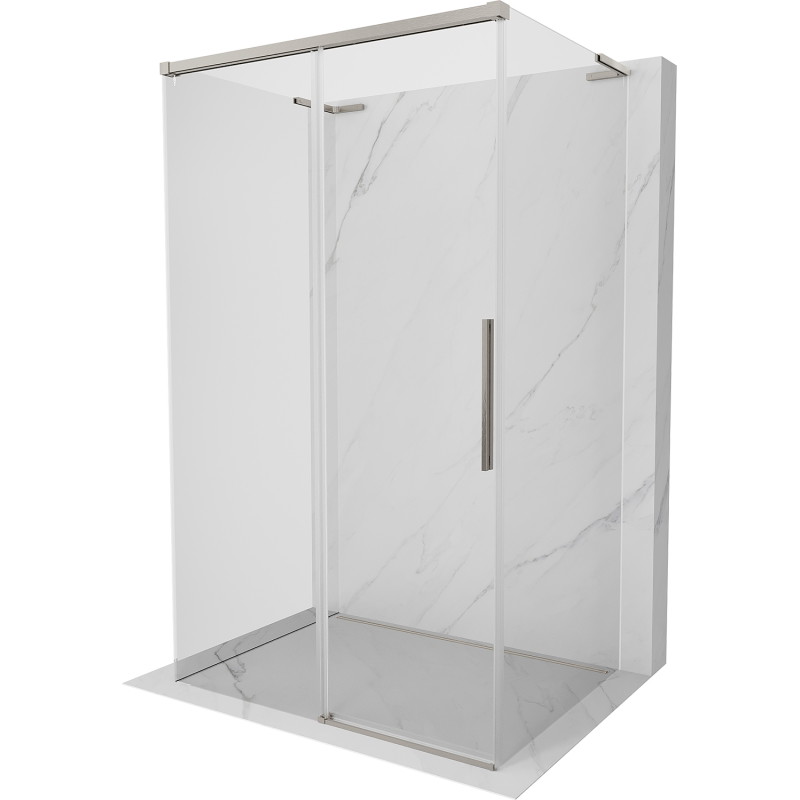 Mexen Rox-3S L тристенна плъзгаща се душ кабина 140 x 110 см, прозрачна, четкан