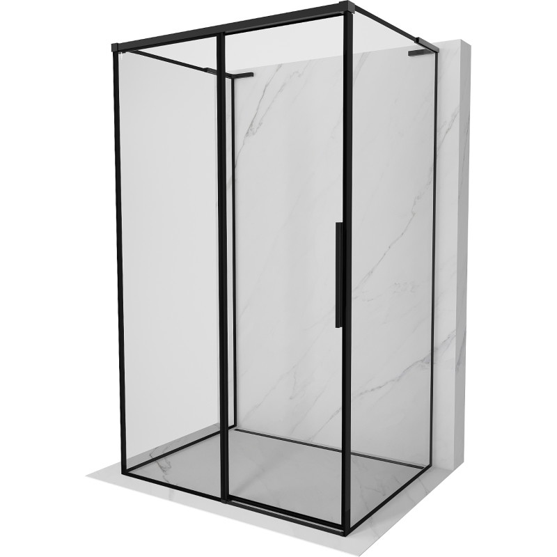 Mexen Rox-3S L душ кабина 3-стенна плъзгаща се лява 135 x 70 см, черна рамка,