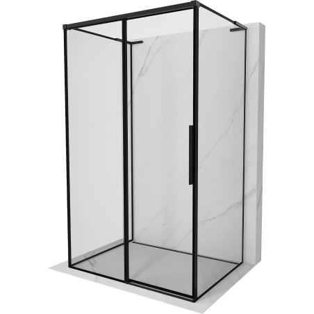 Mexen Rox-3S L душ кабина с 3 стени плъзгаща се лява 140 x 85 см, черна рамка,