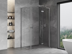 Mexen Mist H L Duo кабина за душ плъзгаща се 80 x 100 см, прозрачна, хром - 8A5L-080L-100P-01-00