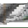Душ кабина Mexen Mist H L Duo с панти 90 x 120 cm, прозрачна, хром - 8A5L-090L-120P-01-00