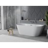 Mexen Oval Slim свободностояща вана до стената 170 x 80 см, бяла, хромиран