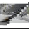 Mexen Oval Slim свободностояща вана за монтаж към стена 170 x 80 cm, бяла, златно матов преливник - 52661708000-55