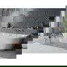 Mexen Oval Slim свободностояща вана до стена 170 x 80 см, бяла, преливник gun gray шлифован - 52661708000-66