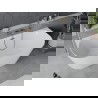 Mexen Oval Slim свободностояща вана до стена 170 x 80 см, бяла, преливник gun gray шлифован - 52661708000-66