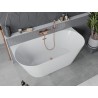 Mexen Oval Slim самостоятелна вана за стена 170 x 80 см, бяла, четкан меден