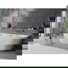 Mexen Oval Slim свободностояща вана за стена 170 x 80 см, бяла, преливник розово злато - 52661708000-60