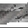 Mexen Mist-H L Duo отваряща се душ кабина 80 x 80 cm, прозрачна, черна - 8A5L-080L-080P-70-00