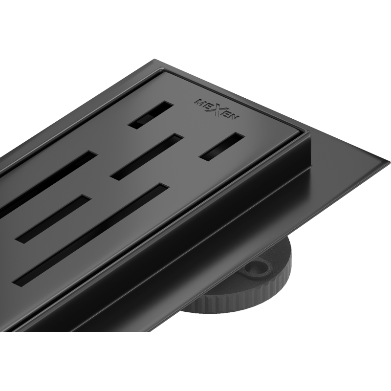 Mexen Flat 360° M01 въртящ се линеен сифон 90 см, черен - 1720090-40