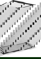 Mexen Rox-3S L тръбна душ кабина 3-стенна плъзгаща се дясна 100 x 75 см, черна рамка, черна - 8C2L-100-075-70-70-3S-P