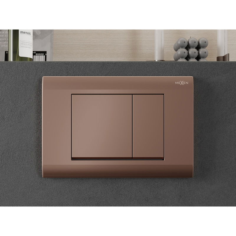 Mexen Fenix 01 бутон за измиване, розово злато - 600105