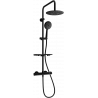 Mexen KT67 комплект за душ с дъждовна глава и термостатен кран, черен - 771506793-70