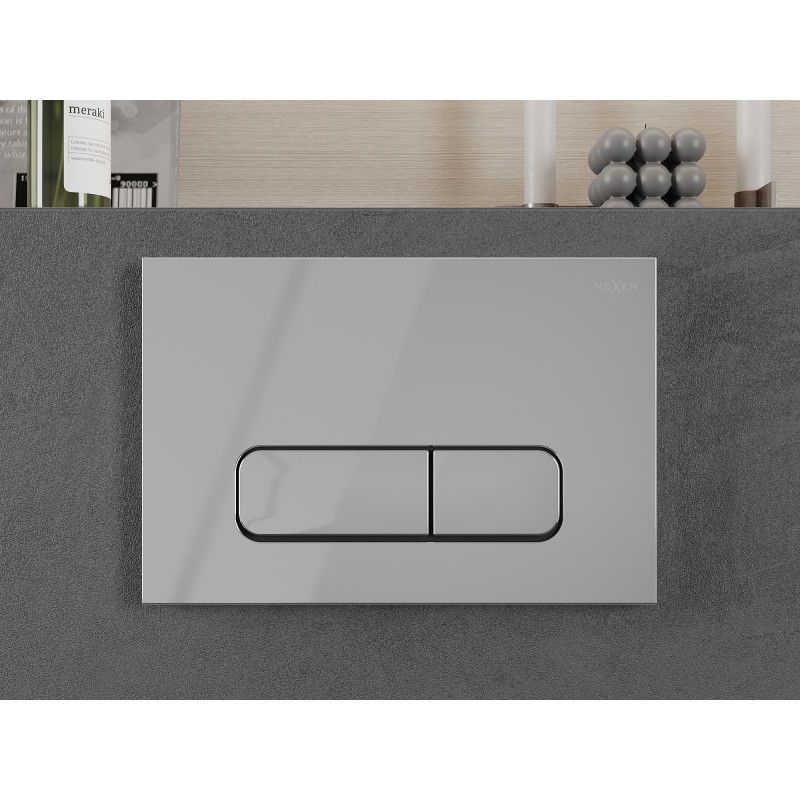 Mexen Fenix 02 бутон за промиване, лъскав хром - 600201