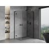 Mexen Mist-H L Duo кабина за душ с отваряща се врата 90 x 120 см, прозрачна, черна - 8A5L-090L-120P-70-00