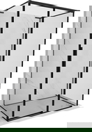 Mexen Rox-3S L 3-стенна разтегателна душ кабина, дясна странична част 95 x 85 см, черна рамка, черна - 8C2L-095-085-70-70-3S-P