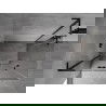 Mexen Mist-H L Duo отваряема душ кабина 110 x 105 см, прозрачна, черна - 8A5L-110L-105P-70-00