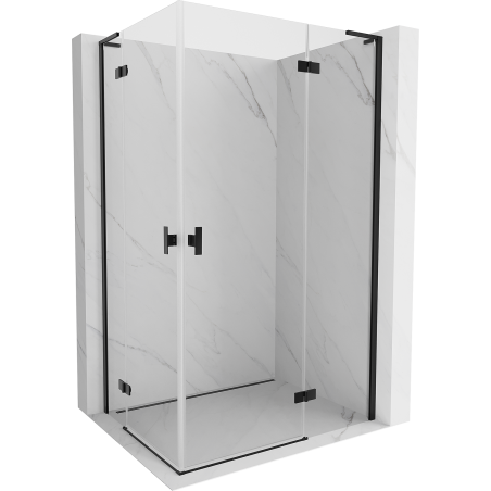 Mexen Mist-H L Duo отваряща се душкабина 100 x 120 см, прозрачна, черна - 8A5L-100L-120P-70-00