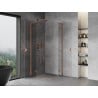 Mexen Mist-H L Duo душ кабина на панти 75 x 75 см, прозрачна, четкана мед - 8A5L-075L-075P-65-00