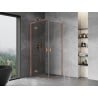 Mexen Mist-H L Duo душ кабина на панти 75 x 75 см, прозрачна, четкана мед - 8A5L-075L-075P-65-00