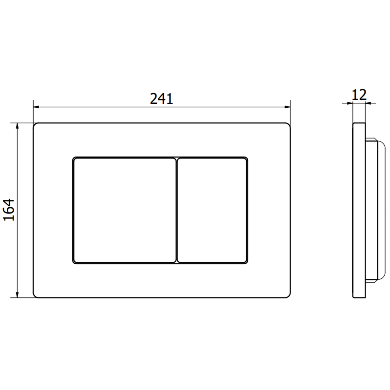 Mexen Fenix 03 бутон за промиване, лъскав хром - 600311