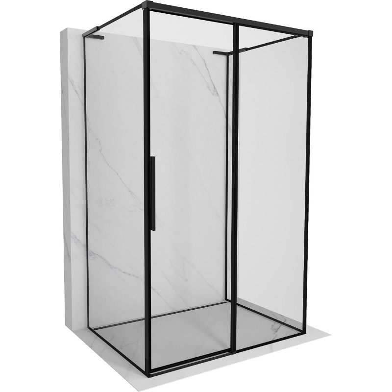Mexen Rox-3S L душ кабина с 3 стени плъзгаща се, дясна 95 x 110 см, черна рамка,