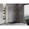 Mexen Mist-H L Duo душ кабина отваряема 90 x 120 см, прозрачна, матирана мед - 8A5L-090L-120P-65-00
