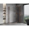 Mexen Mist-H L Duo душ кабина отваряща се 110 x 115 см, прозрачна, четкана мед - 8A5L-110L-115P-65-00