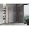 Mexen Mist-H L Duo душ кабина с отварящи се врати 85 x 110 см, прозрачна, матирана мед - 8A5L-085L-110P-65-00