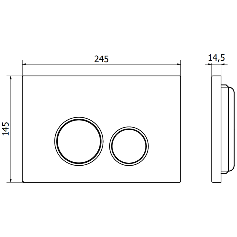 Mexen Fenix 05  бутон за промиване, лъскав хром - 600501
