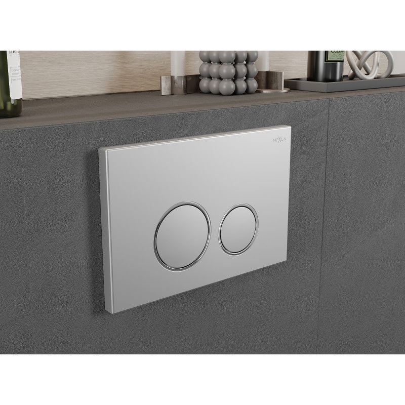 Mexen Fenix 05  бутон за промиване, матов хром - 600502