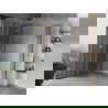 Mexen Mist-H L Duo душ кабина с врати 95 x 90 см, прозрачна, златна - 8A5L-095L-090P-50-00