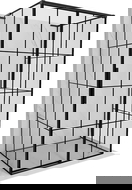 Mexen Rox-3S L тристенна плъзгаща се душкабина дясна 100 x 80 см, черна решетка, черна - 8C2L-100-080-70-77-3S-P