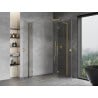 Mexen Mist-H L Duo душ кабина с отварящи се врати 90 x 105 см, прозрачна, златна - 8A5L-090L-105P-50-00