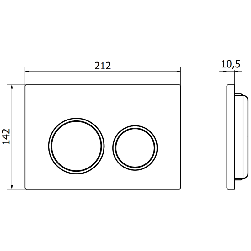 Mexen Fenix 07 XS бутон за промиване, бял лъскав - 600700
