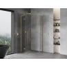 Mexen Mist-H L Duo кабина за душ с отварящи се врати 70 x 70 см, прозрачна, злато мат - 8A5L-070L-070P-55-00
